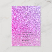 Moderne Roze Glitter Sparkles Verdienende Houder Visitekaartje (Achterkant)