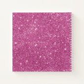 Moderne roze glitter Zelfgemaakt met liefde Notebo Notitieboek (Achterkant)