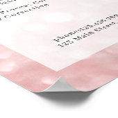 Moderne, roze glittersalon prijstlijst Poster (Hoek)