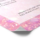 Moderne, roze glittersalon prijstlijst Poster (Hoek)