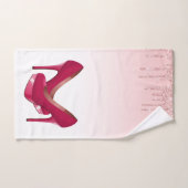 Moderne roze glitterschijven en hoge niveaus bad handdoek (Handdoek)