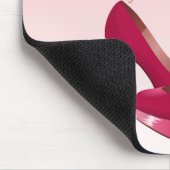 Moderne roze glitterschijven en hoge niveaus muismat (Hoek)