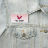 Moderne roze glitterschijven en hoge niveaus naamplaatje (In situ)