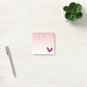 Moderne roze glitterschijven en hoge niveaus post-it® notes (Kantoor)