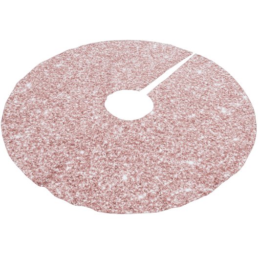 Moderne roze glittersprankelingen kerstboom rok (Gekanteld)