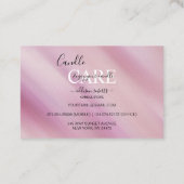 Moderne roze gloeilampen met reservekaars visitekaartje (Achterkant)