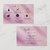 Moderne roze gloeilampen met reservekaars visitekaartje (Voorkant / Achterkant)