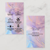 Moderne roze Gold Waterverf Cupcake Care Business Visitekaartje (Voorkant / Achterkant)