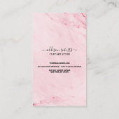 Moderne roze Gold Waterverf Cupcake Care Visitekaartje (Achterkant)