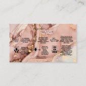 Moderne roze Gold Waterverf Cupcake Care Visitekaartje (Voorkant)