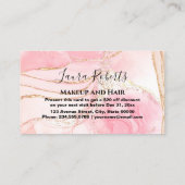 Moderne roze Gold Waterverf Discount Card Kortingskaartje (Achterkant)