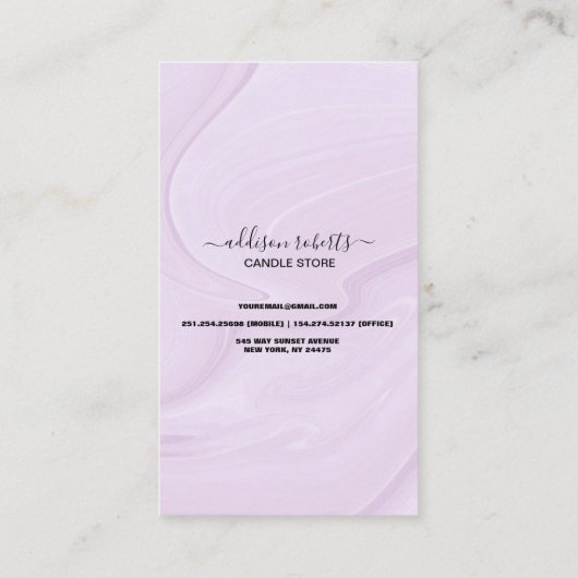 Moderne roze Gold Waterverf - Kaartenzorg - Busine Visitekaartje (Achterkant)