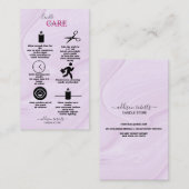 Moderne roze Gold Waterverf - Kaartenzorg - Busine Visitekaartje (Voorkant / Achterkant)