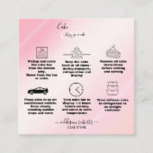 Moderne roze Gold Waterverf Vierkante Visitekaartje (Voorkant)