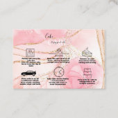 Moderne roze Gold Waterverf Visitekaartje (Voorkant)