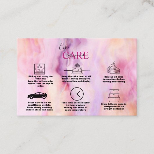 Moderne roze Gold Waterverf Visitekaartje (Voorkant)