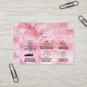 Moderne roze Gold Waterverf Visitekaartje