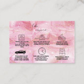 Moderne roze Gold Waterverf Visitekaartje (Voorkant)