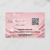 Moderne roze Gold Waterverf Visitekaartje (Achterkant)