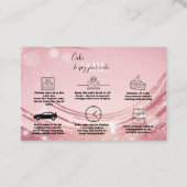 Moderne roze Gold Waterverf Visitekaartje (Voorkant)