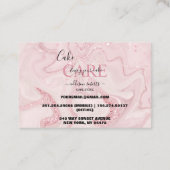 Moderne roze Gold Waterverf Visitekaartje (Achterkant)
