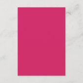 Moderne Roze Golfbrekerige Frame QR Code Huwelijks Informatiekaartje (Achterkant)