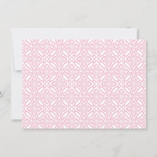 Moderne Roze Golflijn Citroenen Bruidsdiner Bedankkaart (Achterkant)