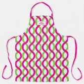 Moderne roze golven patroon schort (Voorkant)