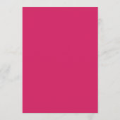 Moderne Roze Golvende Lijst Huwelijk Menu (Achterkant)
