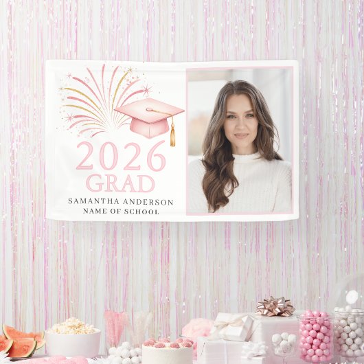 Moderne Roze Goud 2026 Grad Spandoek