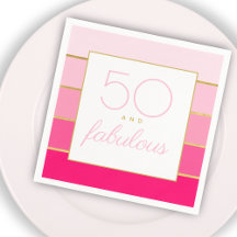 Moderne Roze & Goud 50 en fantastische verjaardag