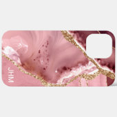 Moderne Roze Goud Agaat Case-Mate iPhone Case (Achterkant / Rechts)