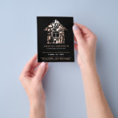 Moderne Roze Goud en Zwarte Schoonmaakdiensten Flyer (Hand)