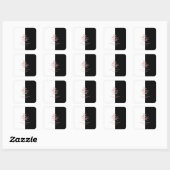 Moderne Roze Goud Gesplitste Op Maat Gemaakte Mono Vierkante Sticker (Vel)