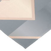 Moderne Roze Goud & Grijs Geometrisch Chevron Korte Tafelloper (Hoek)