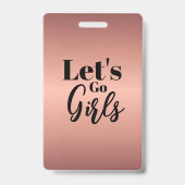 Moderne Roze Goud I Do Crew Meisjesuitstap Badge (Achterkant)