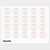 Moderne Roze Goud Kruis Meisje Bevestiging Ronde Sticker (Vel)