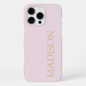 Moderne Roze Goud Minimalistische naam Monogram iPhone Hoesje (Achterkant)