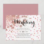 Moderne Roze Goud Modieuze Budget Bruiloft (Voorkant / Achterkant)