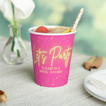 Moderne Roze Goud Neon Lichtgevende Let's Party