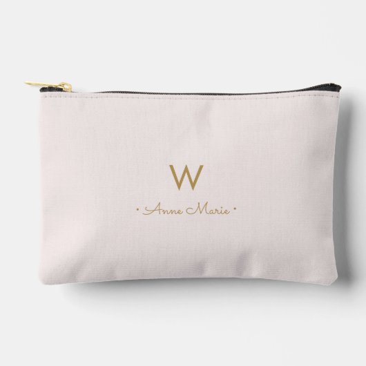 Moderne Roze Goud Schrift Monogram Etui (Voorkant)