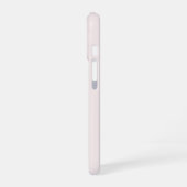 Moderne Roze Goud Schrift Monogram iPhone 16 Hoesje (Linkerkant)