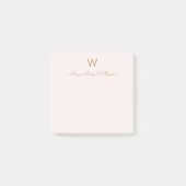Moderne Roze Goud Schrift Monogram Post-it® Notes (Voorkant)