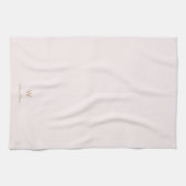 Moderne Roze Goud Schrift Monogram Theedoek (Horizontaal)