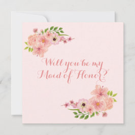 Moderne Roze Goud Wees Mijn Getuige Notitiekaartje