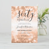 Moderne Roze Goud Zestig & Fabulous 60e Verjaardag Kaart (Staand voorkant)