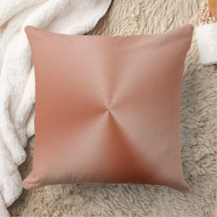 Moderne Roze Gouden Abstracte Metalen Textuur Kussen