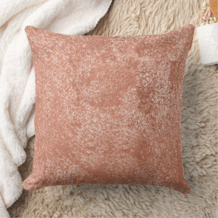 Moderne Roze Gouden Abstracte Metalen Textuur Kussen