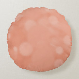 Moderne Roze Gouden Abstracte Metallic Textuur Rond Kussen