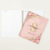 Moderne Roze Gouden Bloem 2026 Planner (Display)